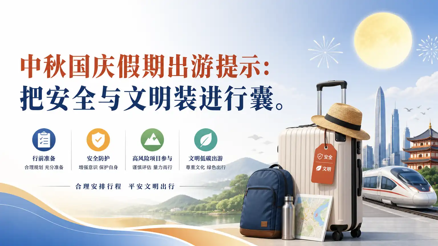 中秋国庆假期出游提示:把安全与文明装进行囊