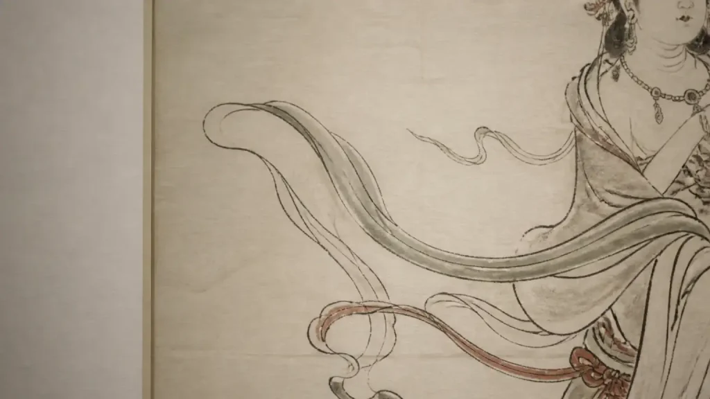 吴道子画作独具天衣飞扬线条笔法