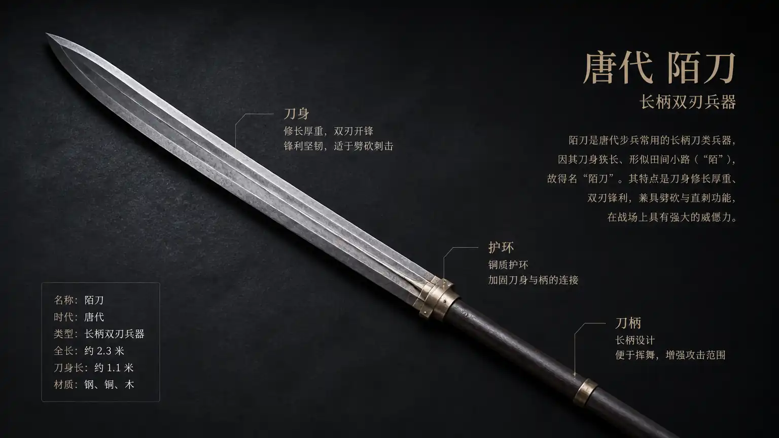 唐代陌刀形制图