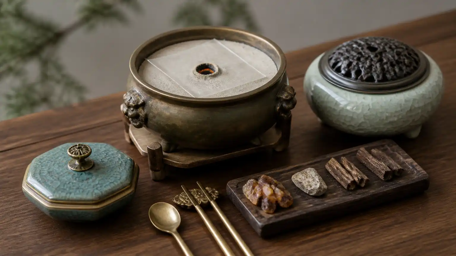 隔火熏香器具与香事图
