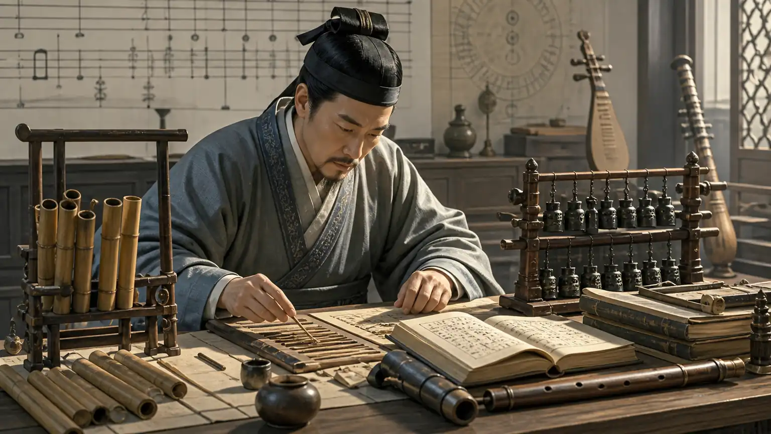 古代乐律演算与制律图