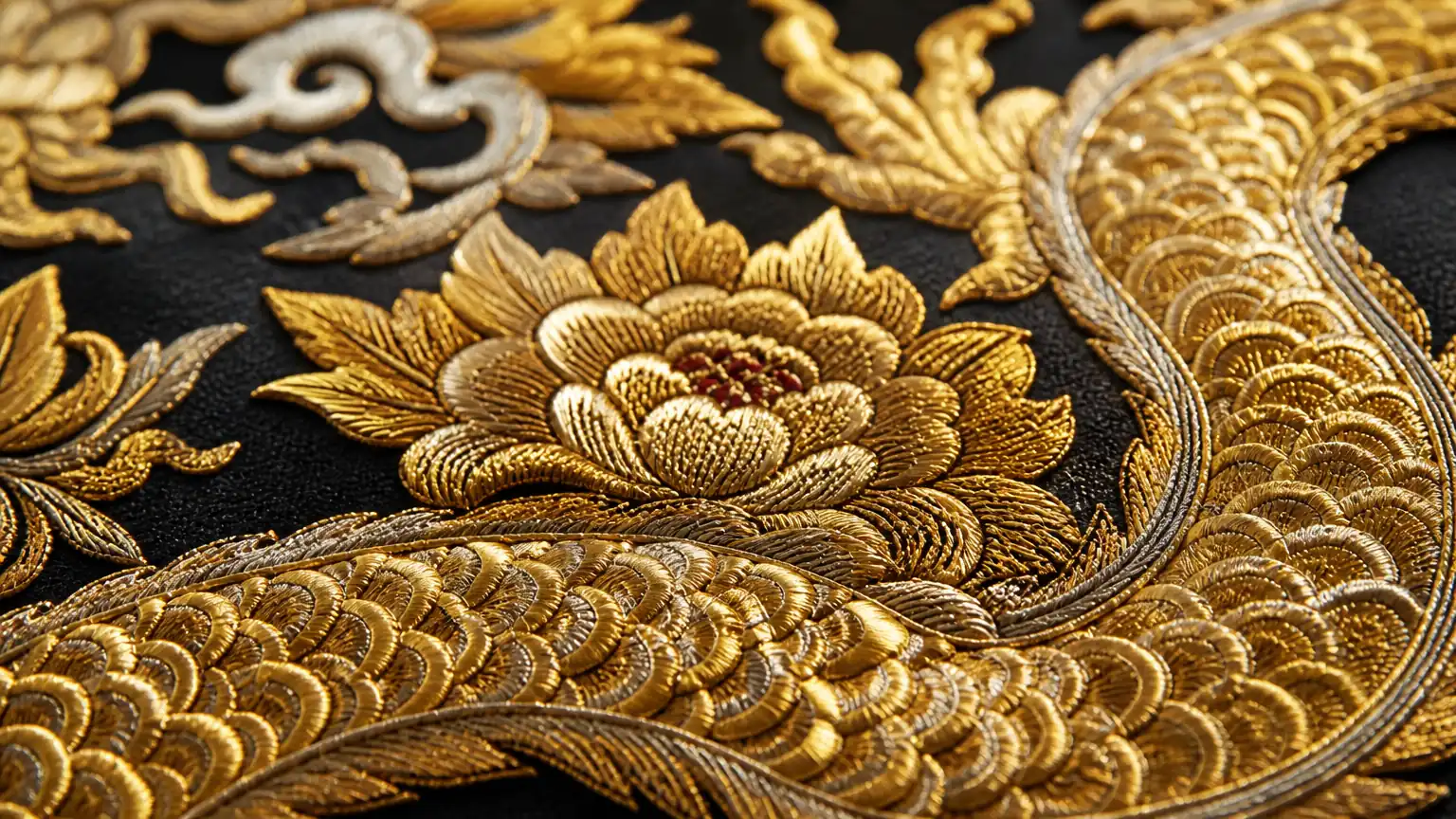 钉金绣立体成品光影图