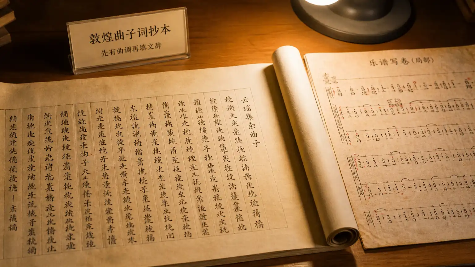 曲子词写卷与依声填词图