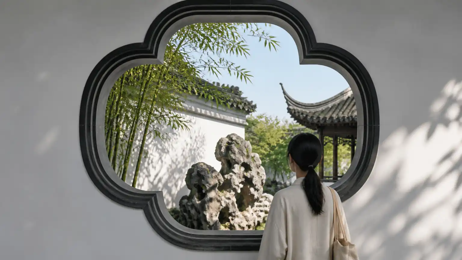 漏窗框景取景示意图