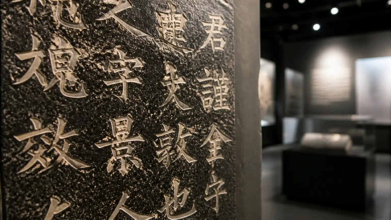 魏碑拓片特写图