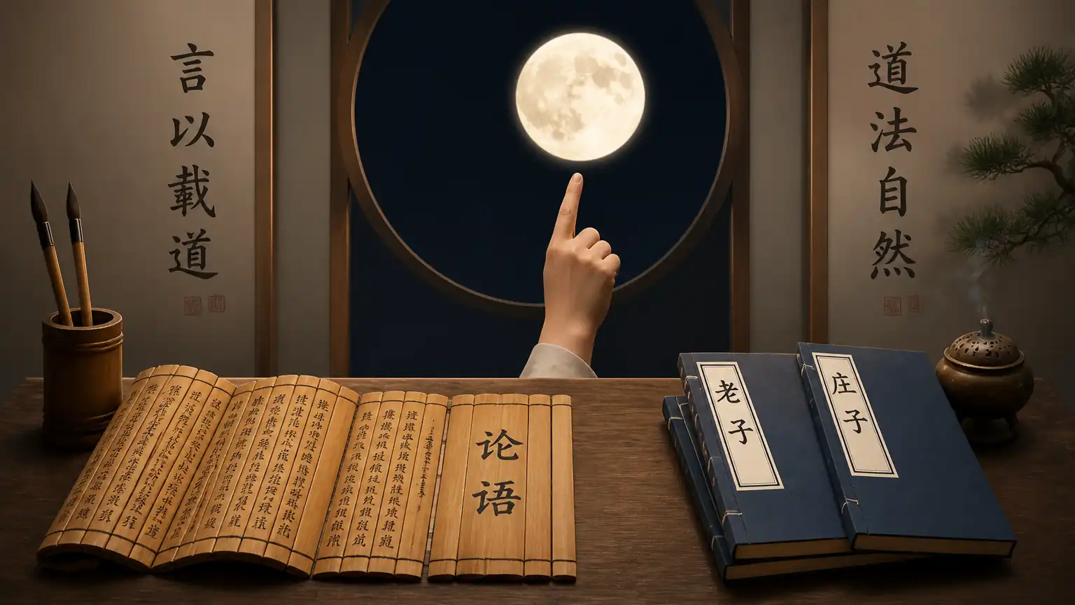 儒道言语观对比示意图