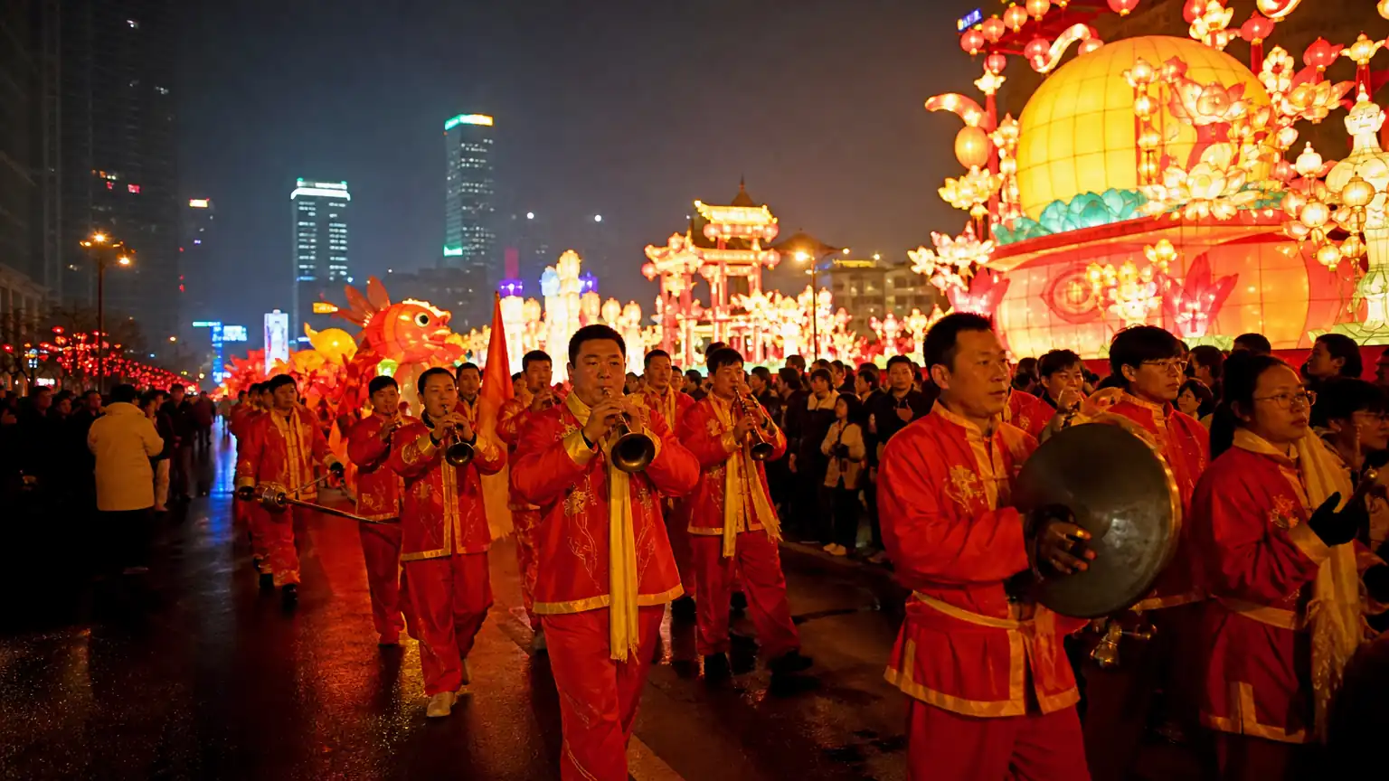 灯会锣鼓开场声音景观