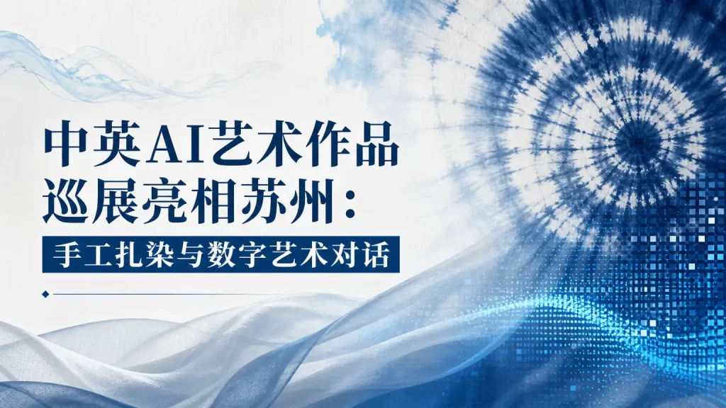中英AI艺术作品巡展亮相苏州：手工扎染与数字艺术对话