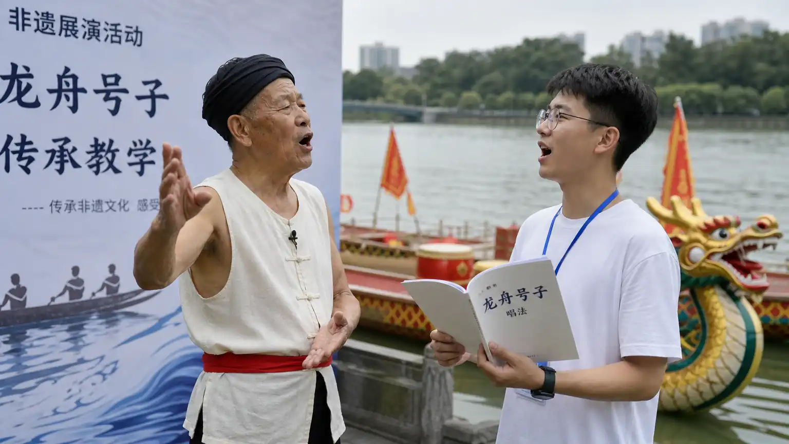 龙舟号子非遗传承图