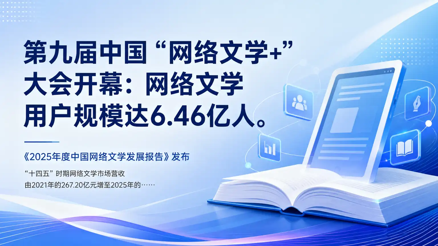 第九届中国“网络文学+”大会开幕:网络文学用户规模达6.46亿人