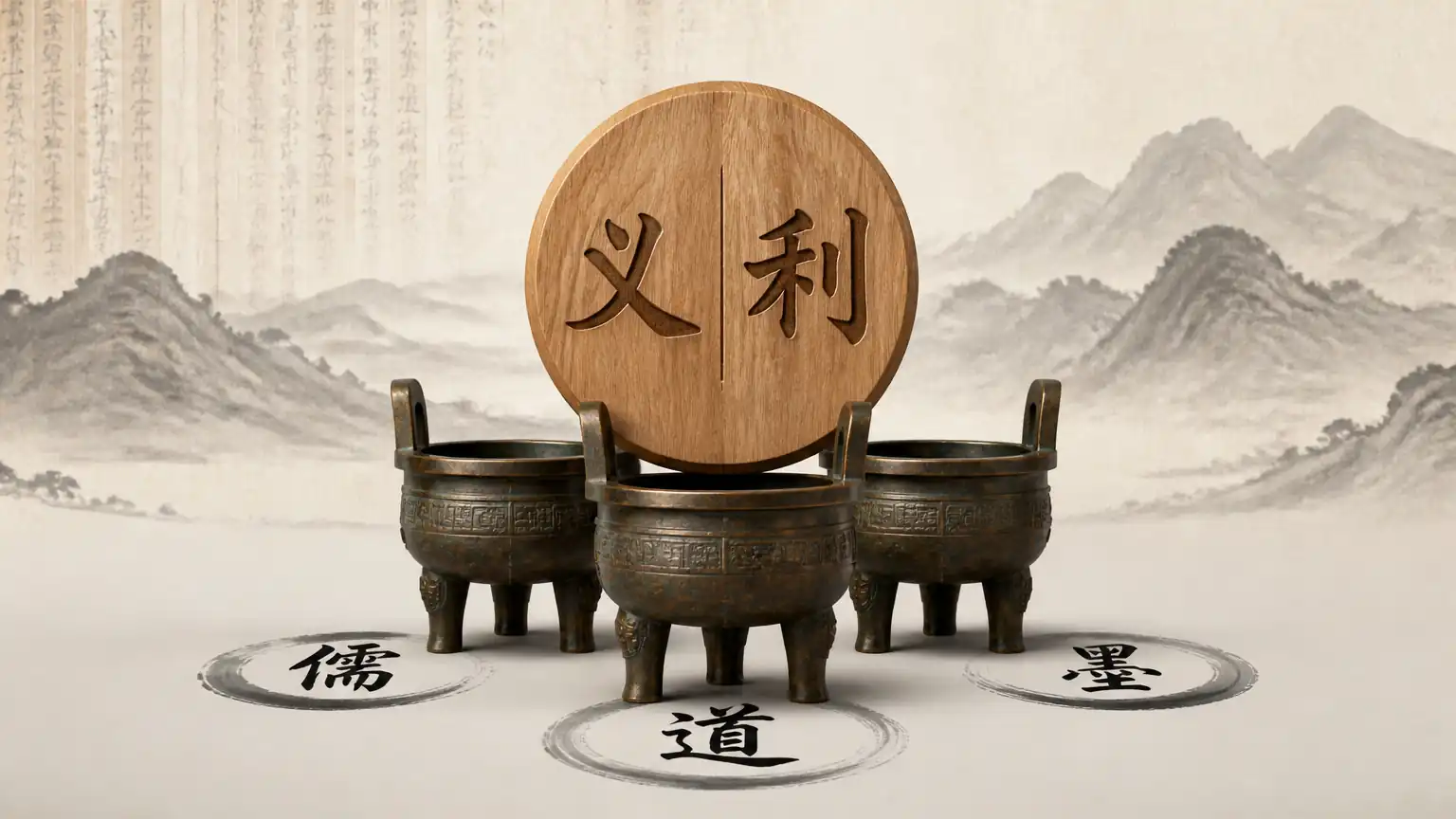 三家互补鼎足关系示意图