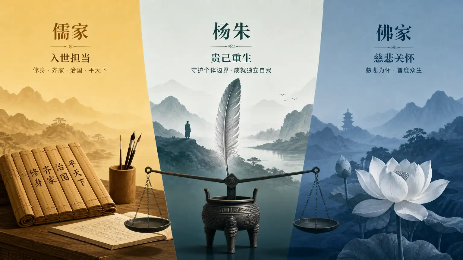 三种利他思想对照示意图