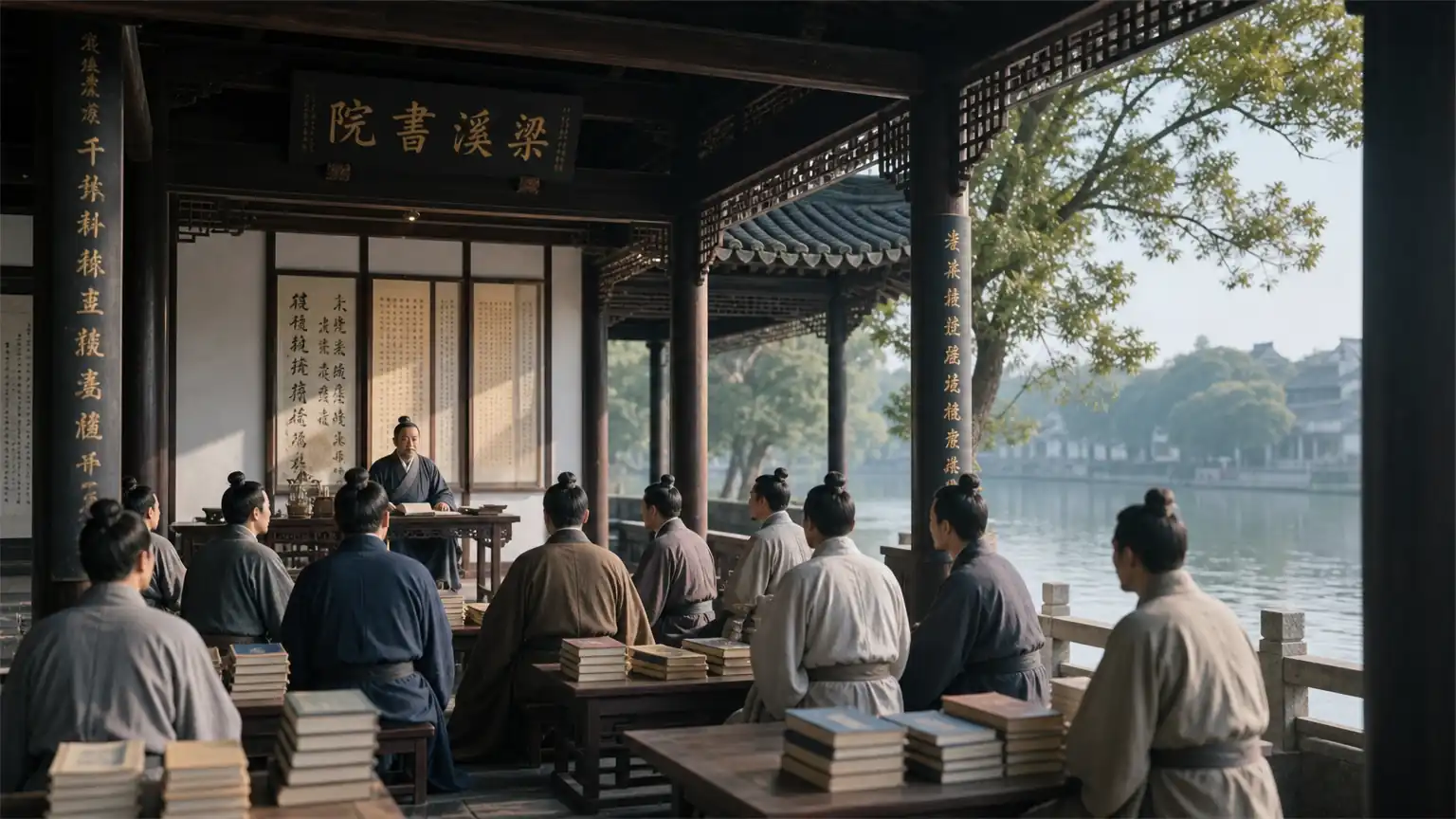 东林书院讲学场景图