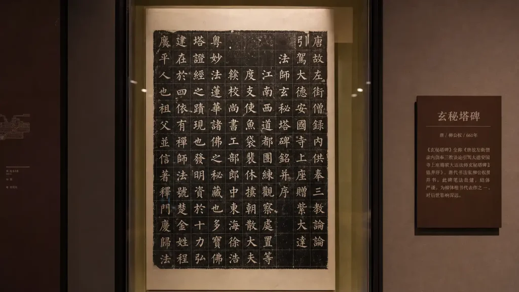 《玄秘塔》柳体骨力特征与临写要点
