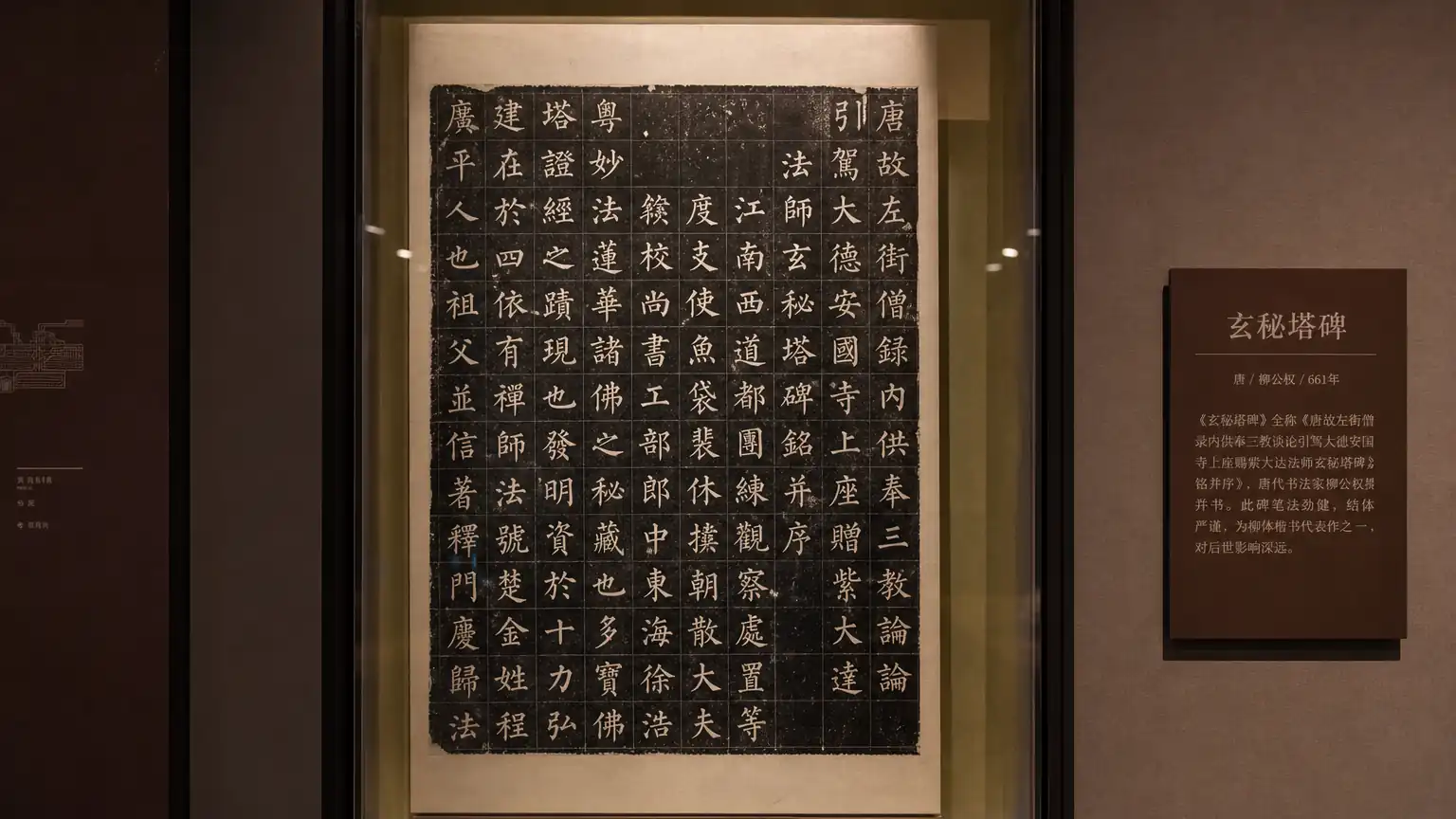 玄秘塔碑拓片全景图