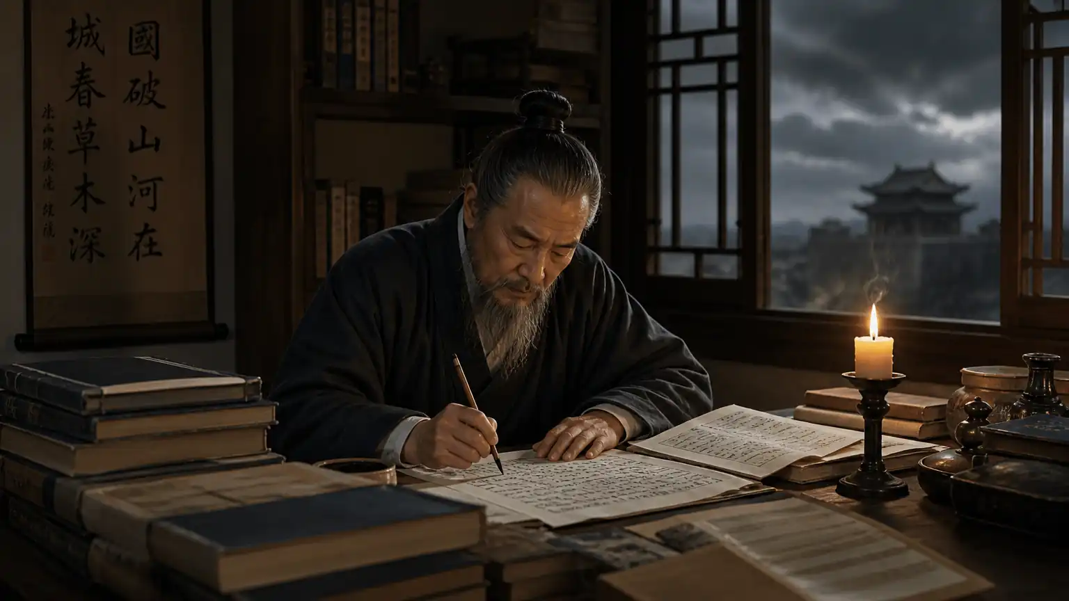 顾炎武书斋治学图