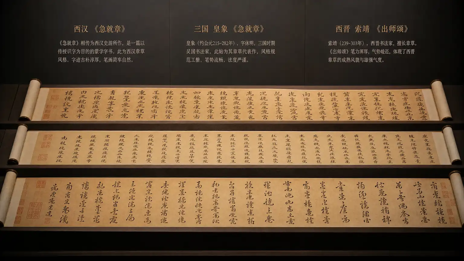 历代章草经典碑帖展示图