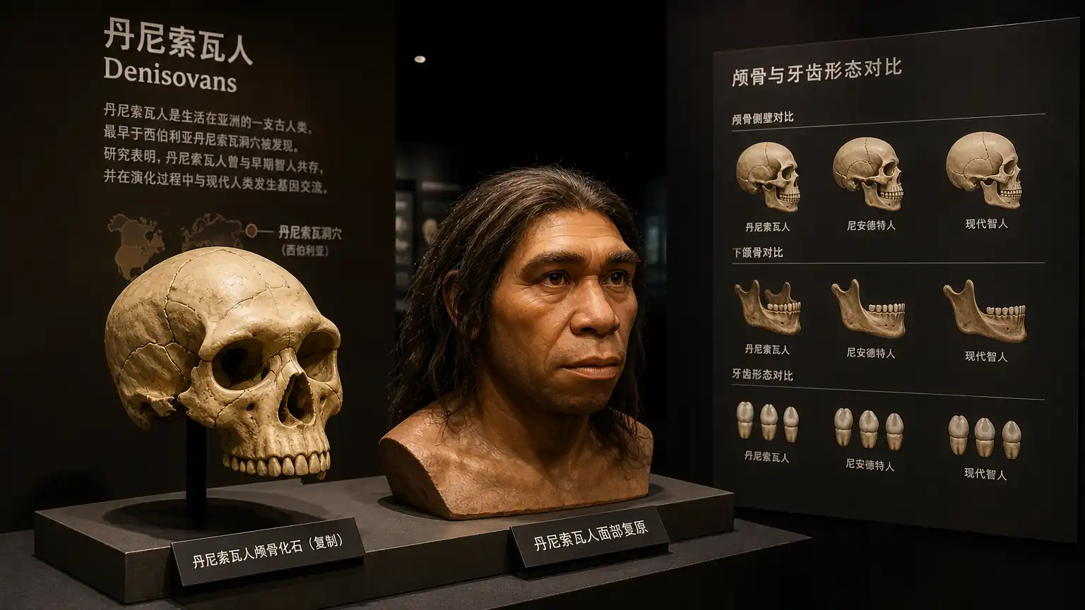 丹尼索瓦人形态学复原画像示意图