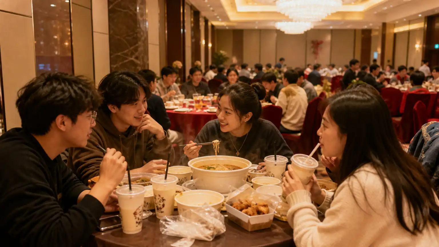 婚宴外卖席现场图