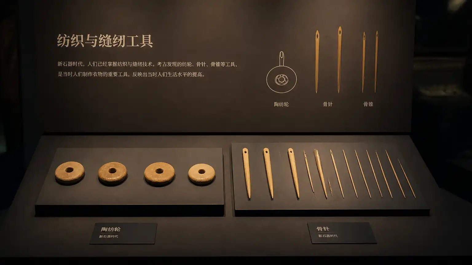 史前纺织缝纫考古文物