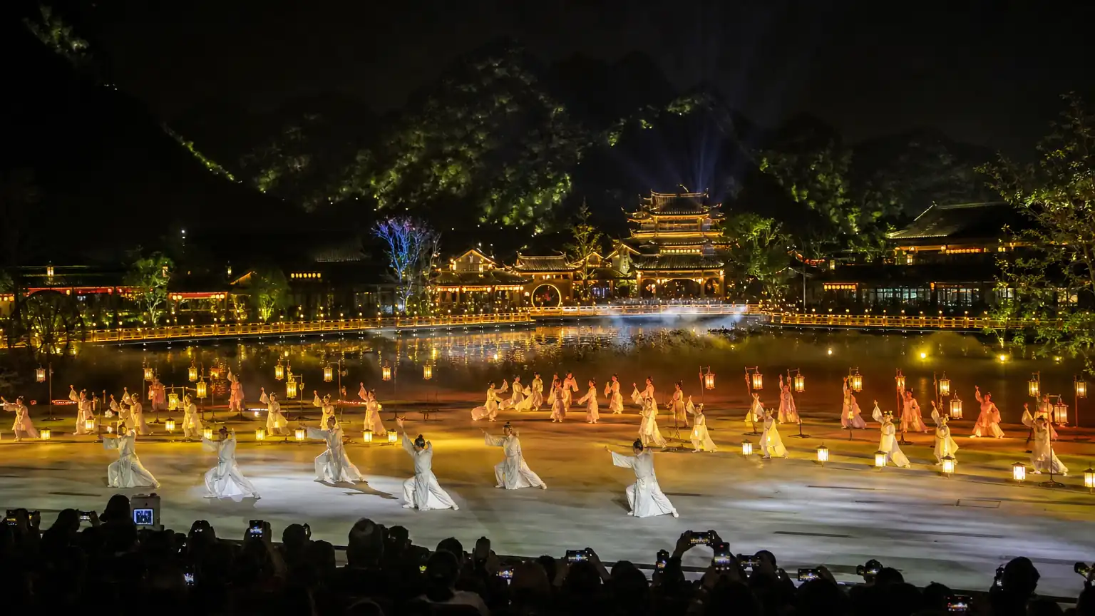 重阳主题晚会实景演出场景图
