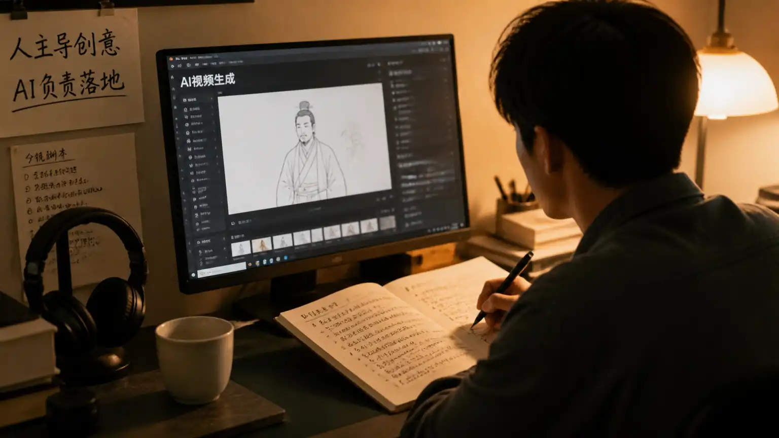AI技术生成音乐视频幕后示意图