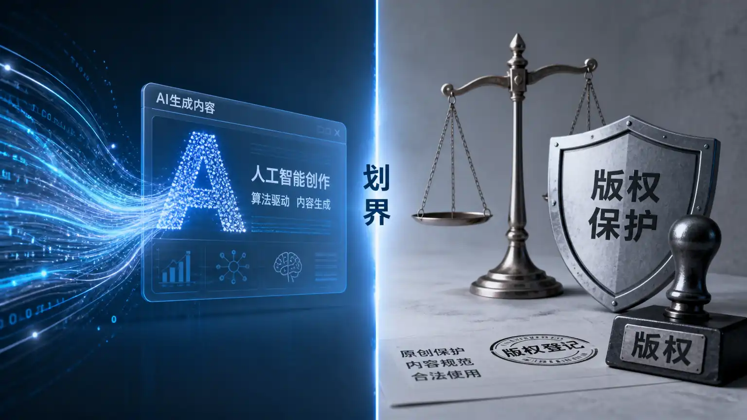 AI创作边界与规范示意图
