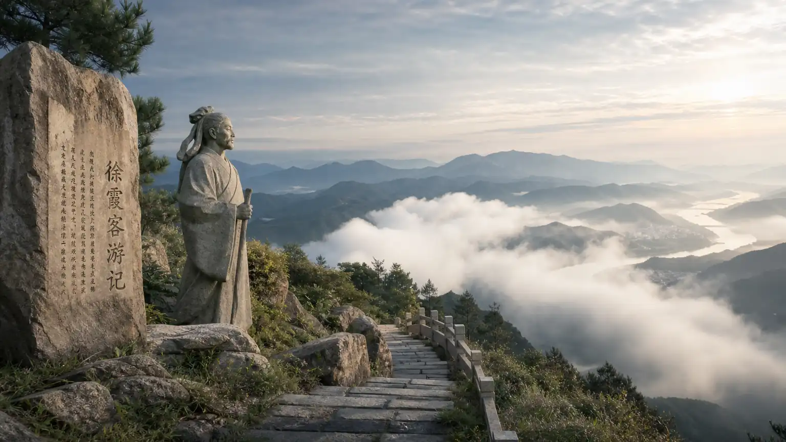 古人壮游山河图