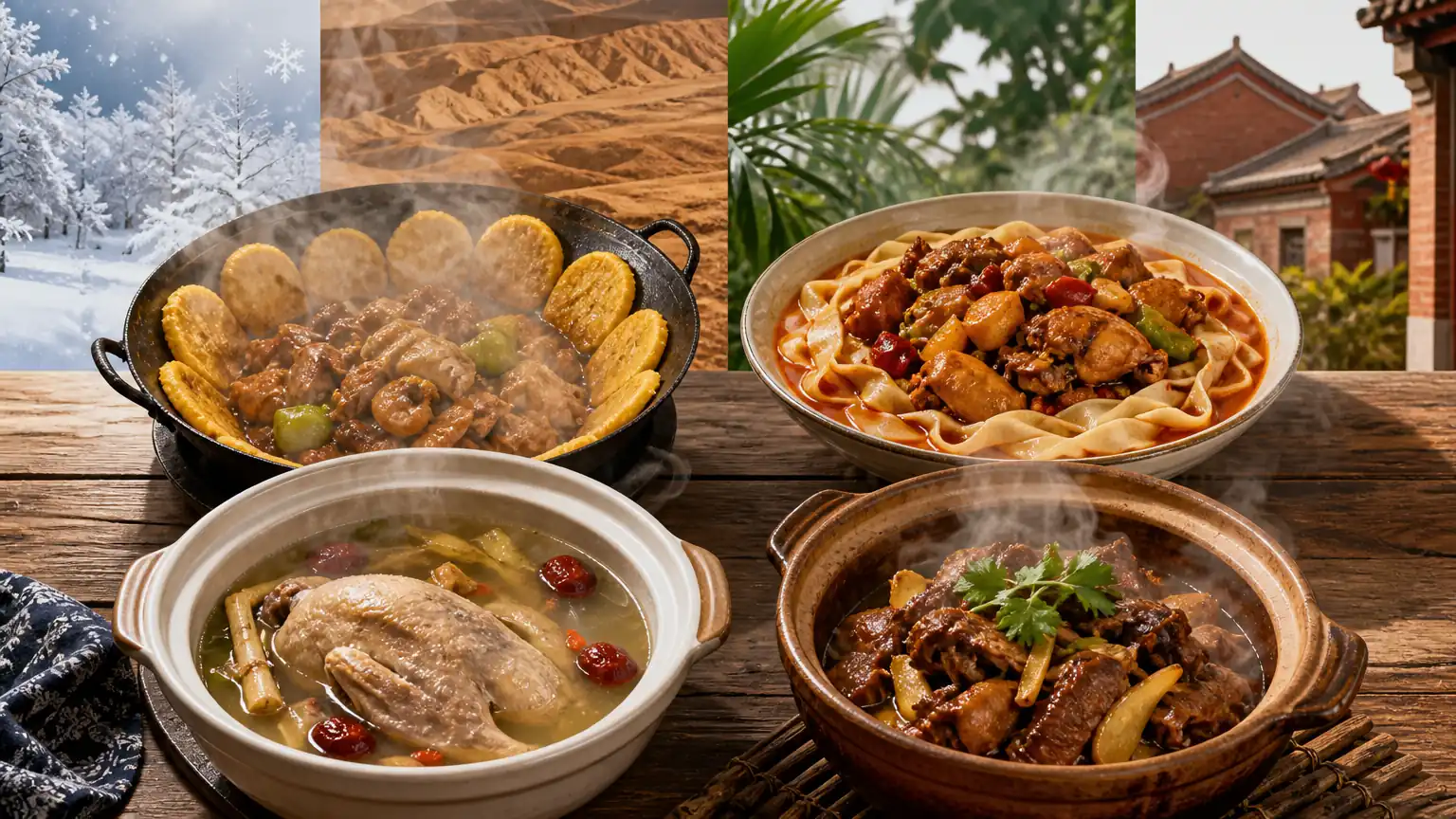 四地招牌菜风物图